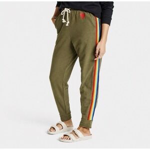 NEW! Target TakePride Joggers Olive Green Rainbow Stripe Heart Green SZ S